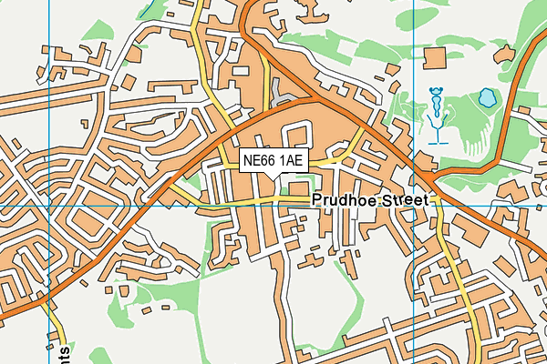 NE66 1AE map - OS VectorMap District (Ordnance Survey)