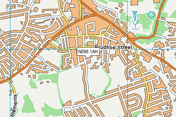 NE66 1AH map - OS VectorMap District (Ordnance Survey)