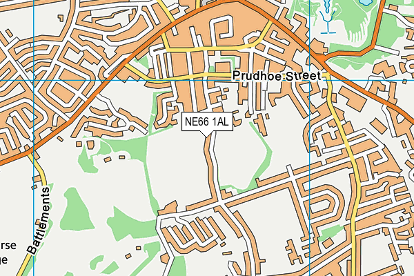 NE66 1AL map - OS VectorMap District (Ordnance Survey)