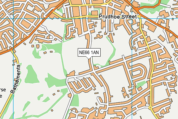 NE66 1AN map - OS VectorMap District (Ordnance Survey)