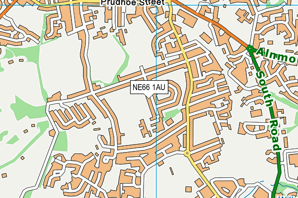 NE66 1AU map - OS VectorMap District (Ordnance Survey)