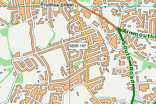 NE66 1AY map - OS VectorMap District (Ordnance Survey)