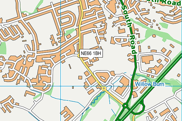 NE66 1BH map - OS VectorMap District (Ordnance Survey)