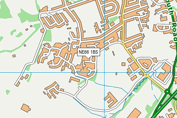 NE66 1BS map - OS VectorMap District (Ordnance Survey)