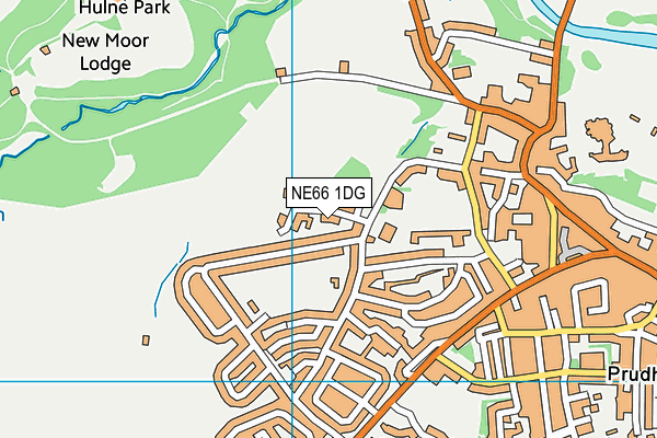 NE66 1DG map - OS VectorMap District (Ordnance Survey)