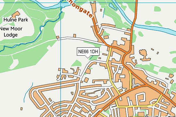 NE66 1DH map - OS VectorMap District (Ordnance Survey)
