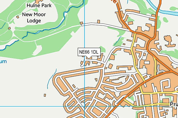 NE66 1DL map - OS VectorMap District (Ordnance Survey)