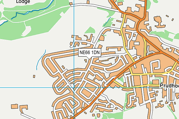 NE66 1DN map - OS VectorMap District (Ordnance Survey)