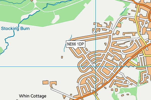 NE66 1DP map - OS VectorMap District (Ordnance Survey)