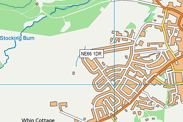 NE66 1DR map - OS VectorMap District (Ordnance Survey)