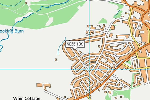 NE66 1DS map - OS VectorMap District (Ordnance Survey)