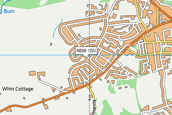 NE66 1DU map - OS VectorMap District (Ordnance Survey)