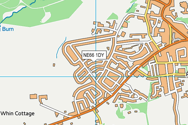 NE66 1DY map - OS VectorMap District (Ordnance Survey)