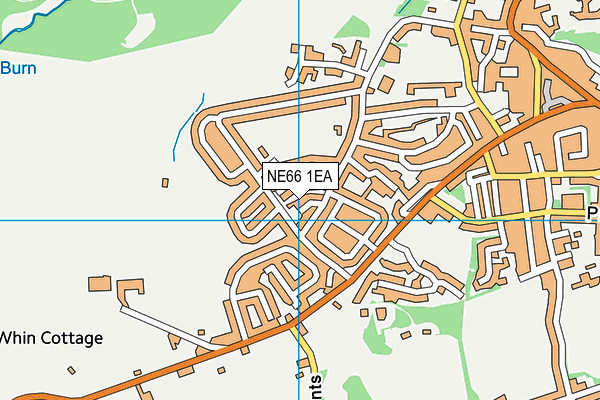 NE66 1EA map - OS VectorMap District (Ordnance Survey)