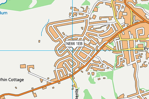 NE66 1EB map - OS VectorMap District (Ordnance Survey)