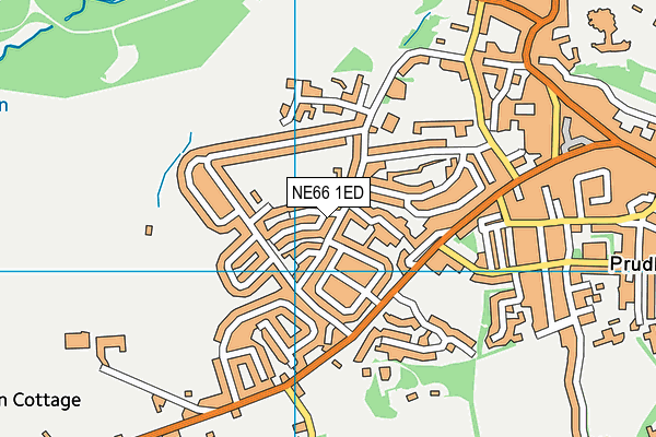 NE66 1ED map - OS VectorMap District (Ordnance Survey)