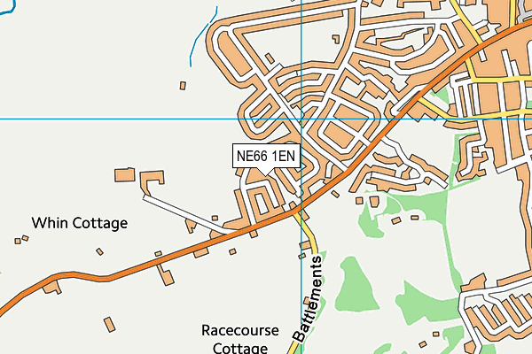 NE66 1EN map - OS VectorMap District (Ordnance Survey)