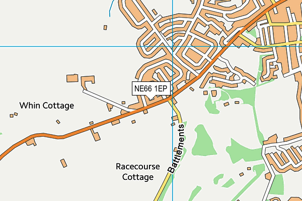 NE66 1EP map - OS VectorMap District (Ordnance Survey)