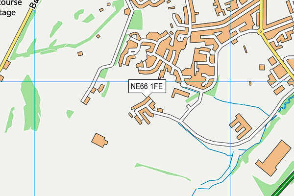 NE66 1FE map - OS VectorMap District (Ordnance Survey)