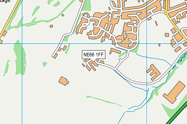 NE66 1FF map - OS VectorMap District (Ordnance Survey)