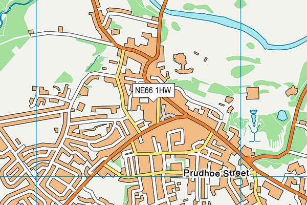 NE66 1HW map - OS VectorMap District (Ordnance Survey)