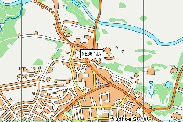 NE66 1JA map - OS VectorMap District (Ordnance Survey)