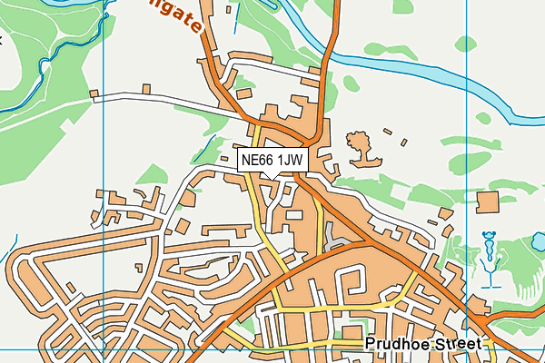 NE66 1JW map - OS VectorMap District (Ordnance Survey)