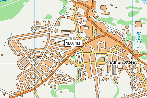 NE66 1LF map - OS VectorMap District (Ordnance Survey)