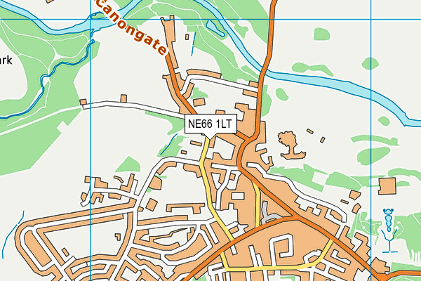 NE66 1LT map - OS VectorMap District (Ordnance Survey)