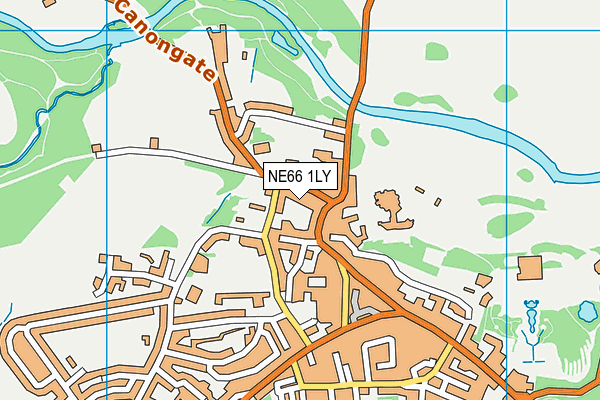 NE66 1LY map - OS VectorMap District (Ordnance Survey)