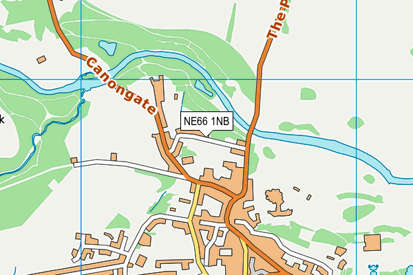 NE66 1NB map - OS VectorMap District (Ordnance Survey)
