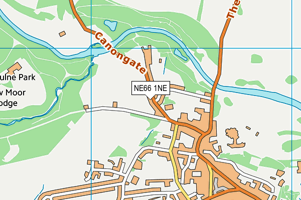 NE66 1NE map - OS VectorMap District (Ordnance Survey)
