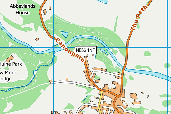 NE66 1NF map - OS VectorMap District (Ordnance Survey)