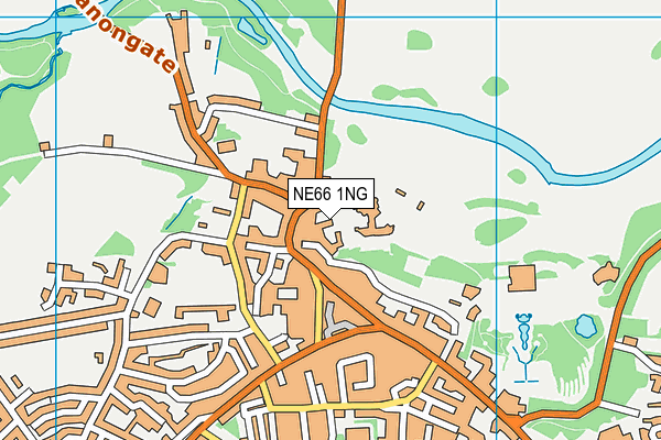 NE66 1NG map - OS VectorMap District (Ordnance Survey)