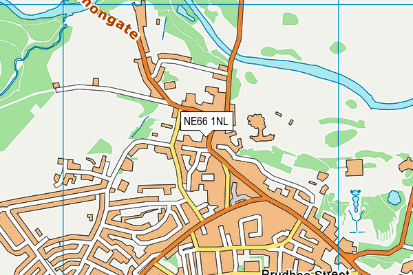NE66 1NL map - OS VectorMap District (Ordnance Survey)