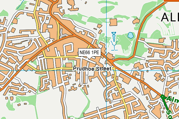 NE66 1PE map - OS VectorMap District (Ordnance Survey)