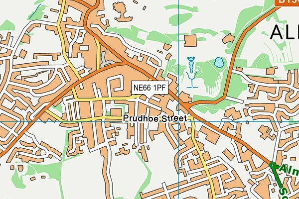 NE66 1PF map - OS VectorMap District (Ordnance Survey)