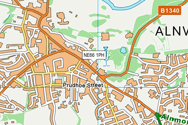 NE66 1PH map - OS VectorMap District (Ordnance Survey)