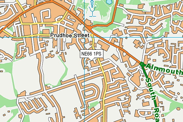 NE66 1PS map - OS VectorMap District (Ordnance Survey)