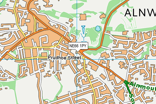 NE66 1PY map - OS VectorMap District (Ordnance Survey)