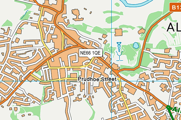 NE66 1QE map - OS VectorMap District (Ordnance Survey)