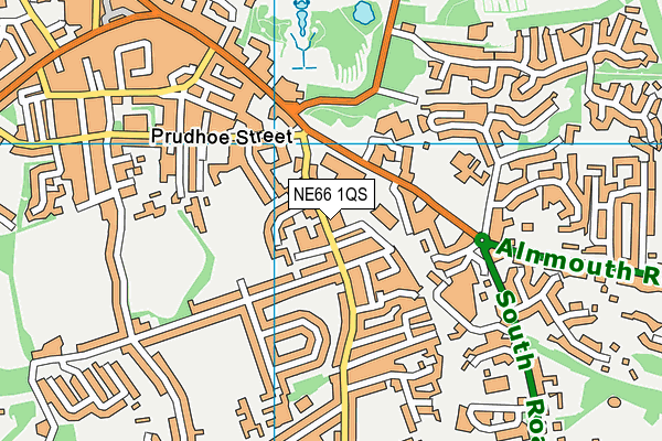 NE66 1QS map - OS VectorMap District (Ordnance Survey)