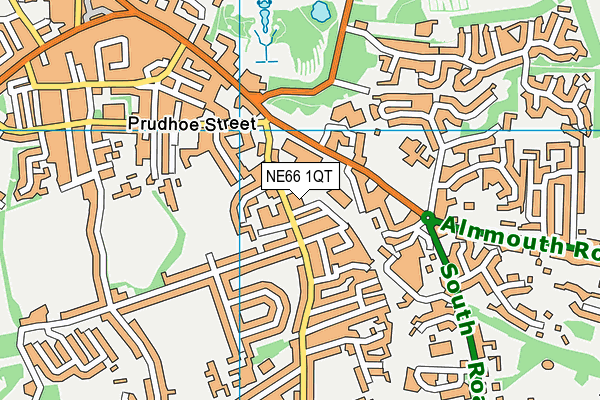 NE66 1QT map - OS VectorMap District (Ordnance Survey)