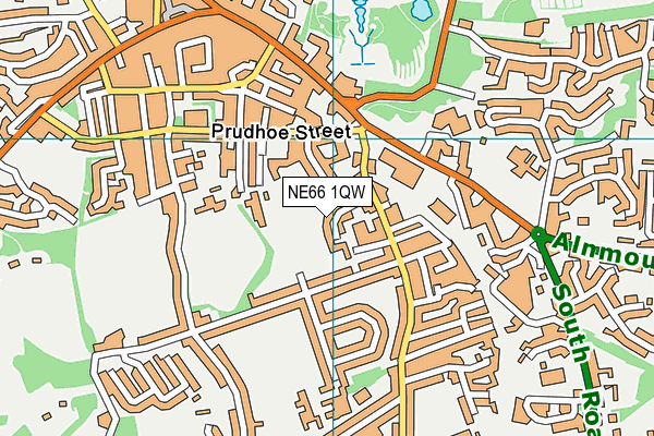 NE66 1QW map - OS VectorMap District (Ordnance Survey)