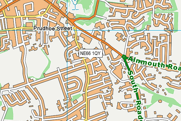 NE66 1QY map - OS VectorMap District (Ordnance Survey)