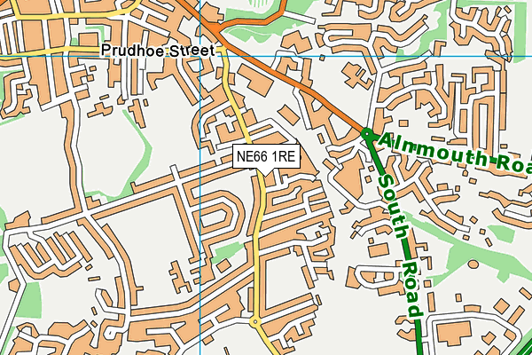 NE66 1RE map - OS VectorMap District (Ordnance Survey)