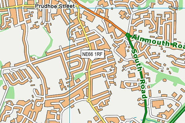 NE66 1RF map - OS VectorMap District (Ordnance Survey)