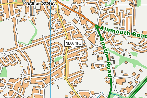 NE66 1RJ map - OS VectorMap District (Ordnance Survey)