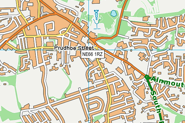 NE66 1RZ map - OS VectorMap District (Ordnance Survey)