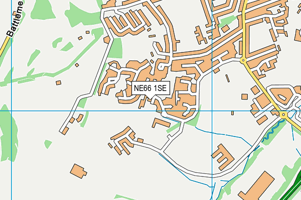 NE66 1SE map - OS VectorMap District (Ordnance Survey)